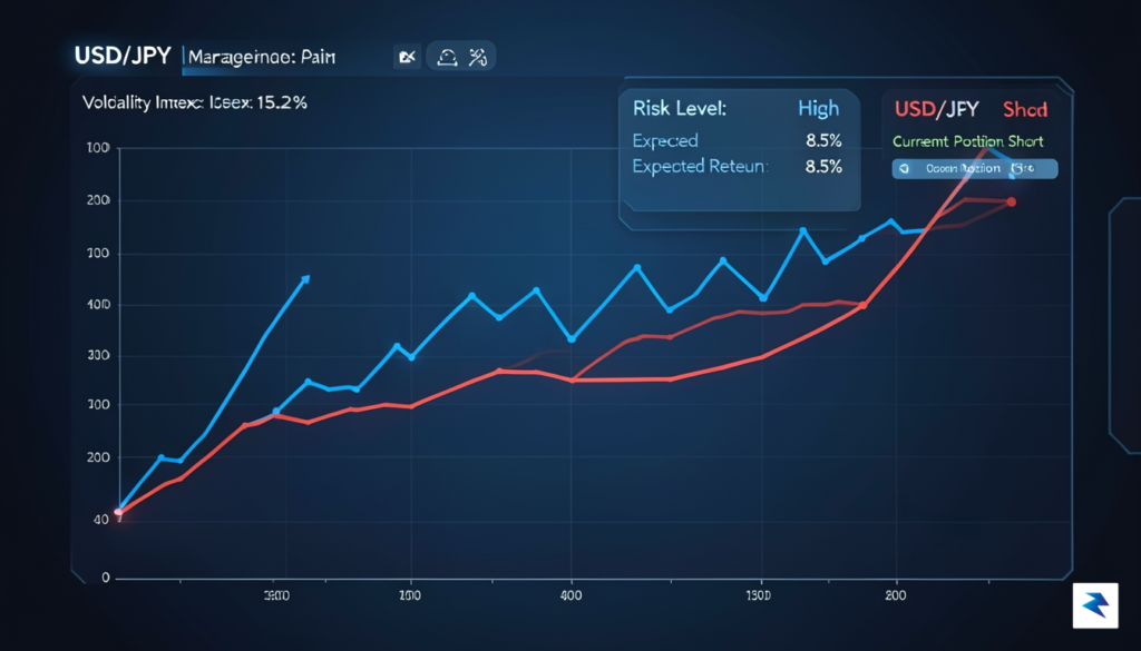A professional financial data visualization screen showing a sharp, inversely&hellip;