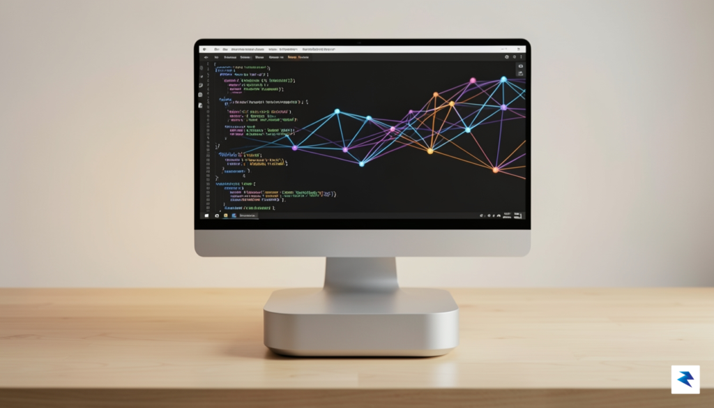 A sleek, modern Mac Studio desktop unit sitting on a&hellip;
