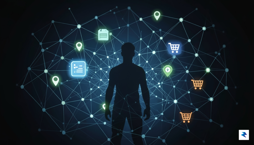 A conceptual digital illustration showing a shadowy, interconnected web of&hellip;