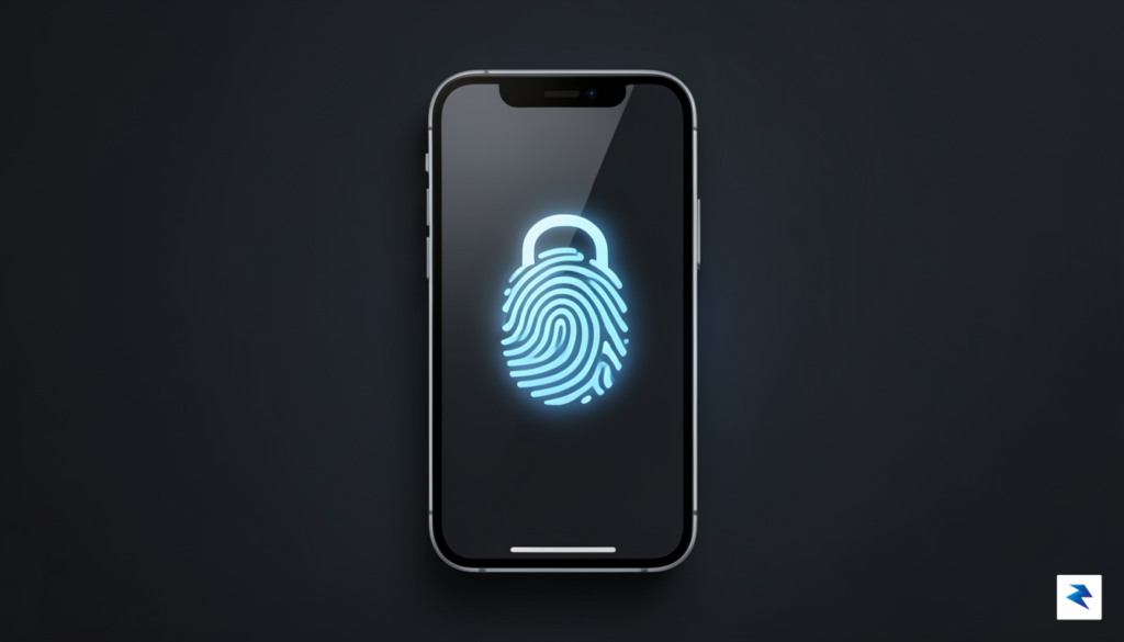 A conceptual digital illustration showing a glowing fingerprint icon replacing&hellip;