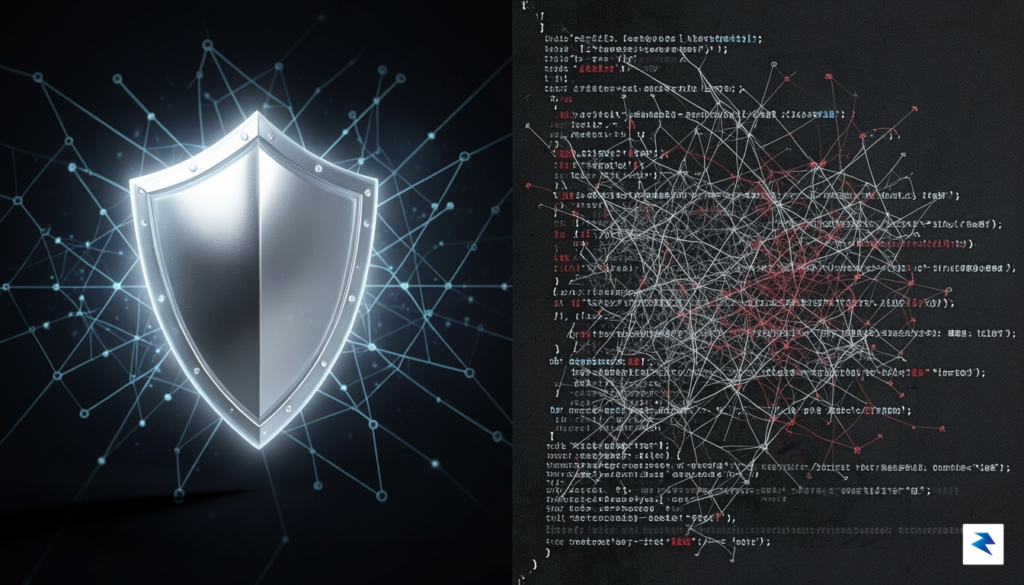A conceptual digital art piece showing a split screen, one&hellip;