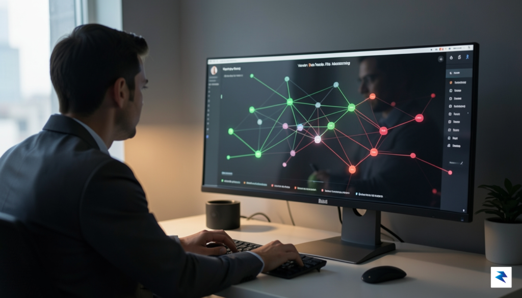 A digital security professional looking at a dashboard screen displaying&hellip;