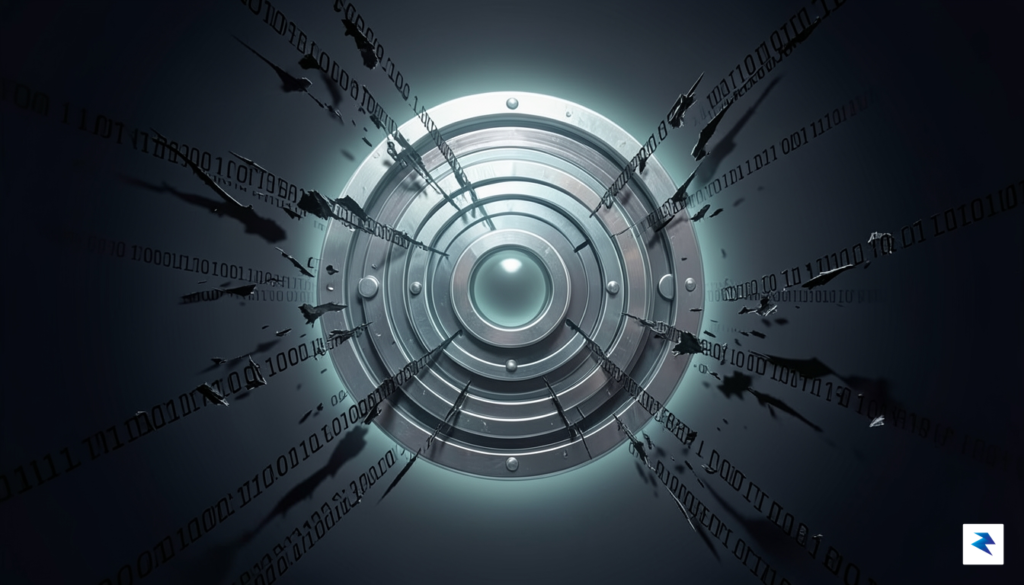 A digital illustration showing a glowing, multi-layered vault icon being&hellip;