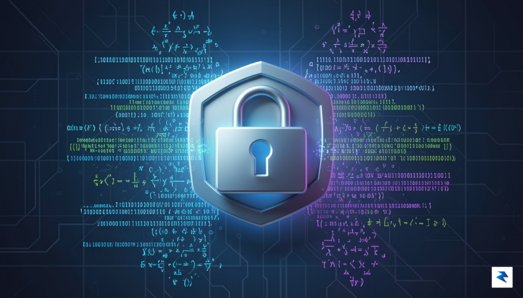 A conceptual digital security illustration showing a glowing, locked vault&hellip;