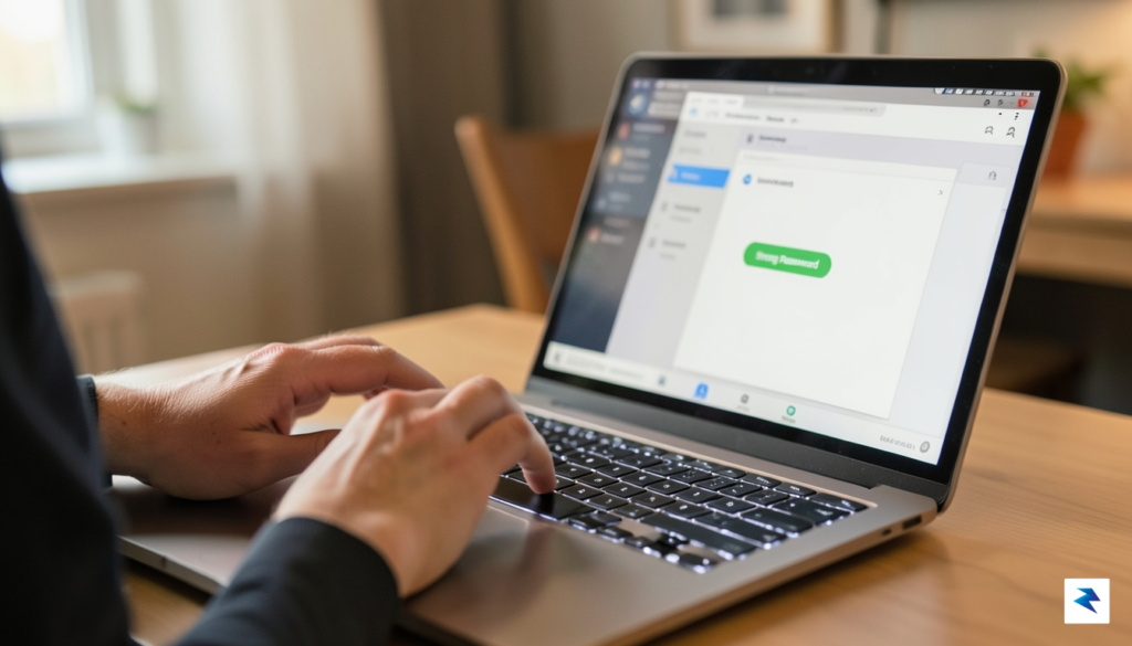 A close-up, high-quality photograph of a person typing on a&hellip;