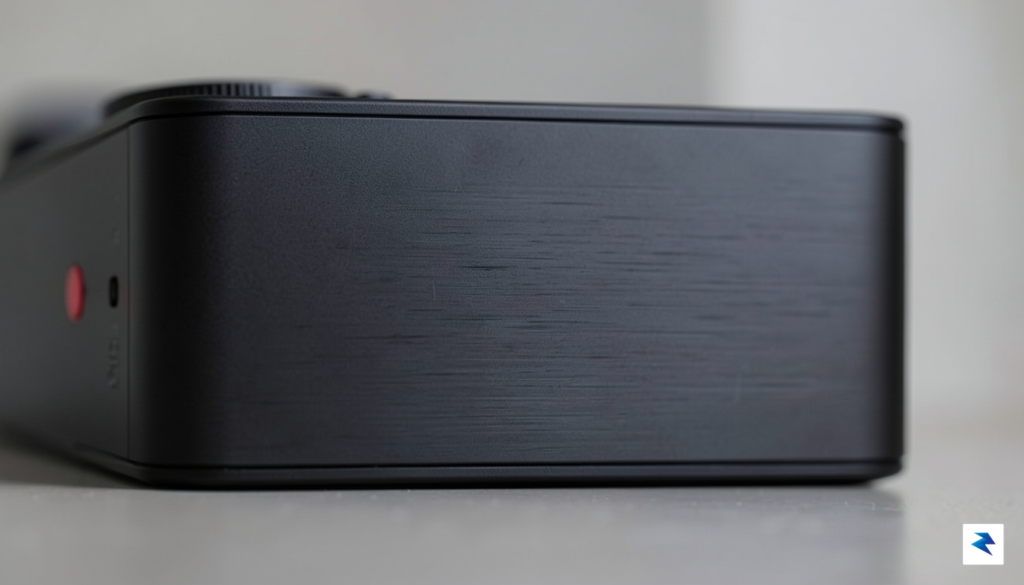 A close-up, high-detail shot of the Leica SL3-P camera body&hellip;