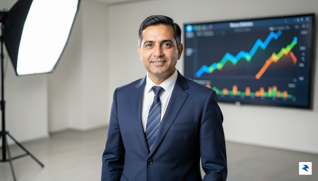A professional studio portrait of Kunal Shah standing in a&hellip;