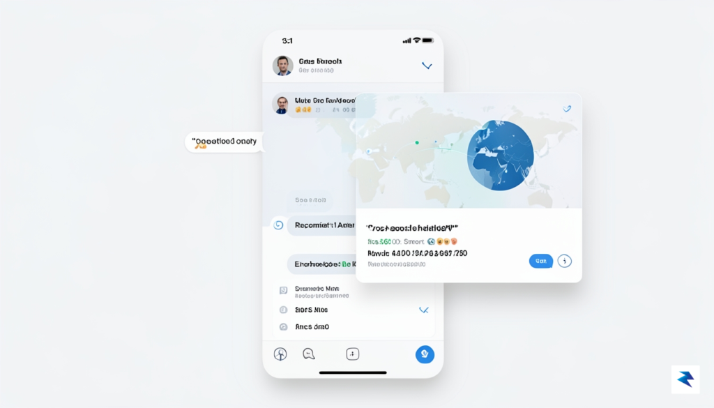 A conceptual digital interface showing a WhatsApp chat screen with&hellip;