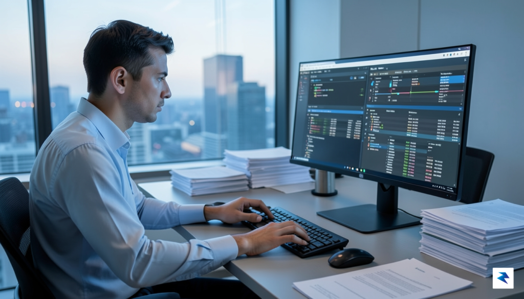 A user thoughtfully migrating data from one digital platform to&hellip;