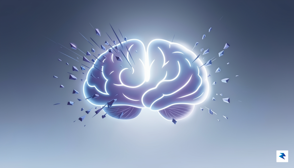 A clean, minimalist digital illustration showing a glowing human brain&hellip;