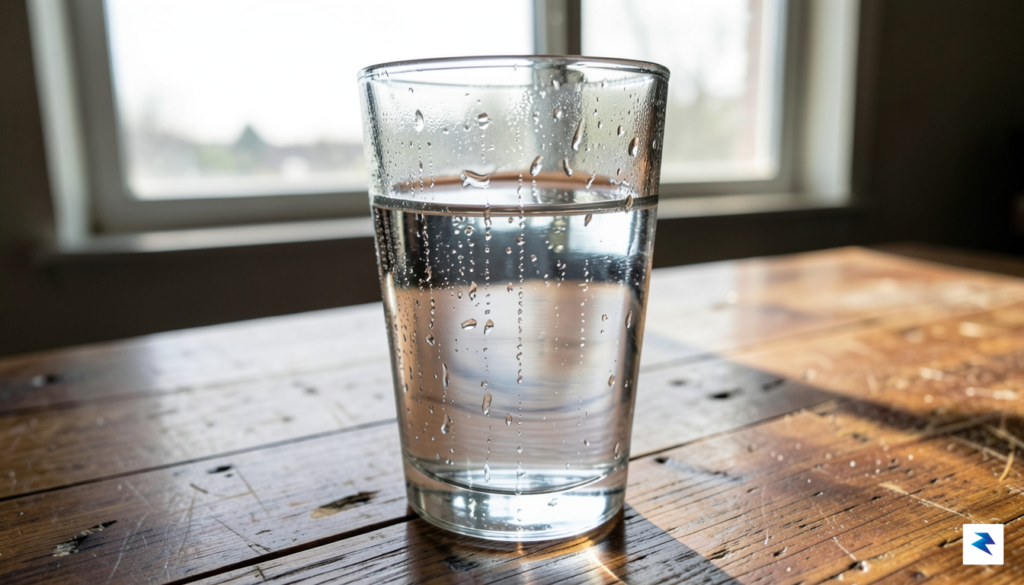 A close-up, high-quality photograph of a glass of cool water&hellip;