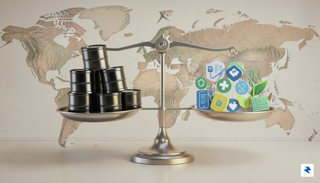 A conceptual digital illustration of a balanced financial portfolio sitting&hellip;