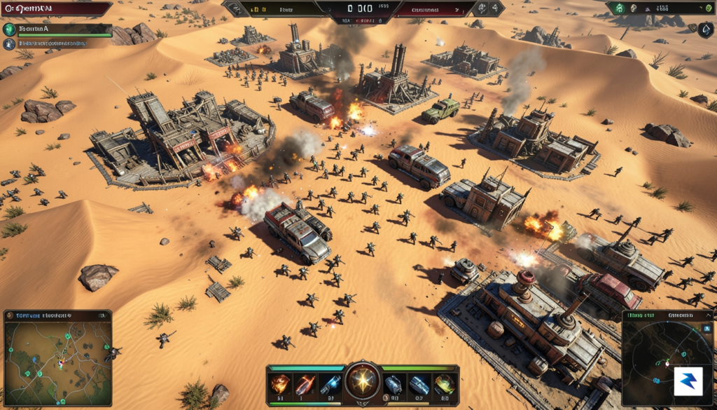A top-down tactical view of an intense OpenRA multiplayer match,&hellip;