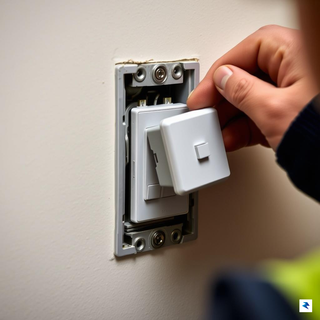 A close-up, high-detail photograph showing a technician installing a small,&hellip;