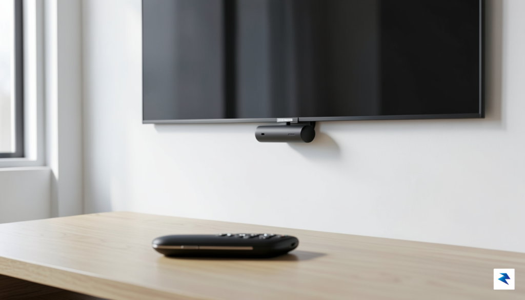 A high-resolution close-up shot showing a sleek, modern streaming stick&hellip;