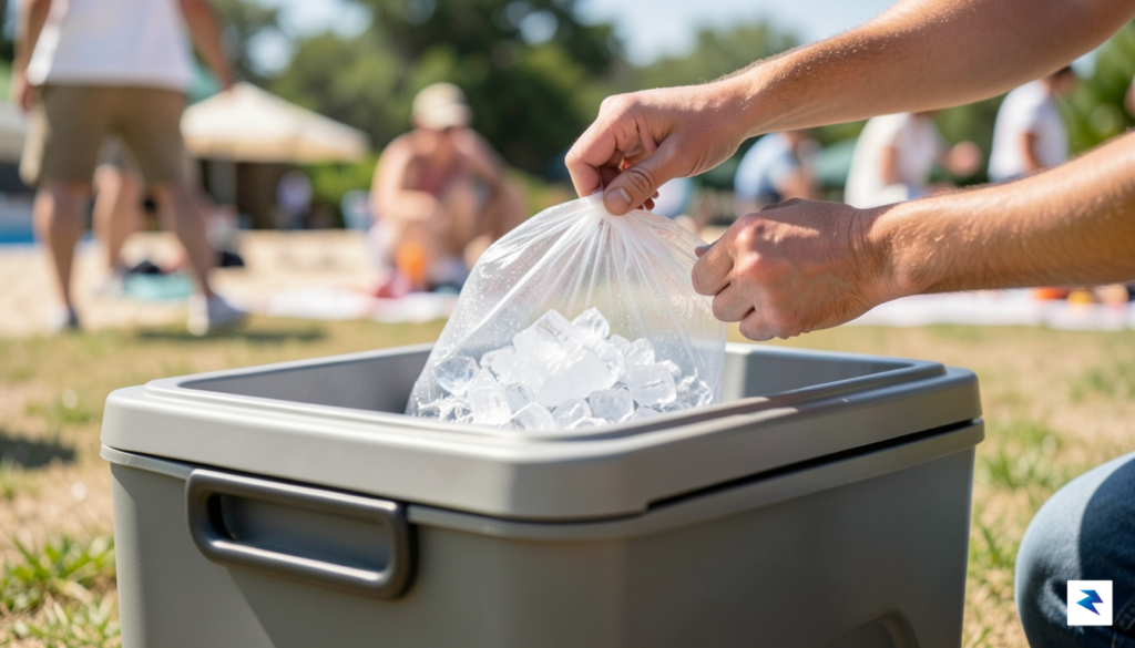 A close-up shot of a person placing a bag of&hellip;