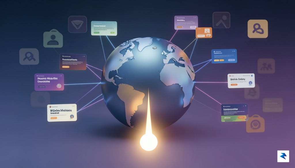A stylized globe with a single, glowing light representing an&hellip;