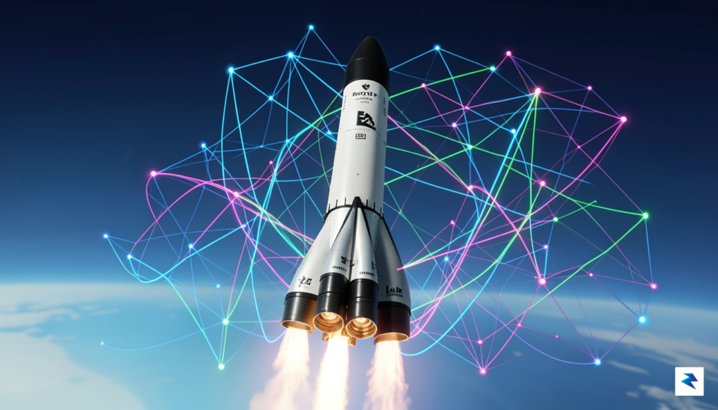 A conceptual digital illustration showing a Rocket Lab Electron rocket&hellip;