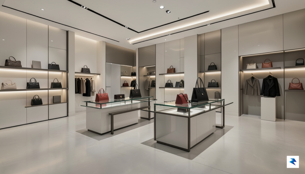 A sleek, modern interior of a high-end luxury department store&hellip;