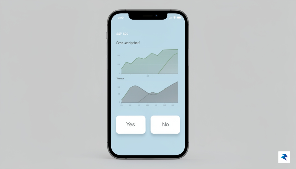 A digital dashboard display on a smartphone screen showing a…