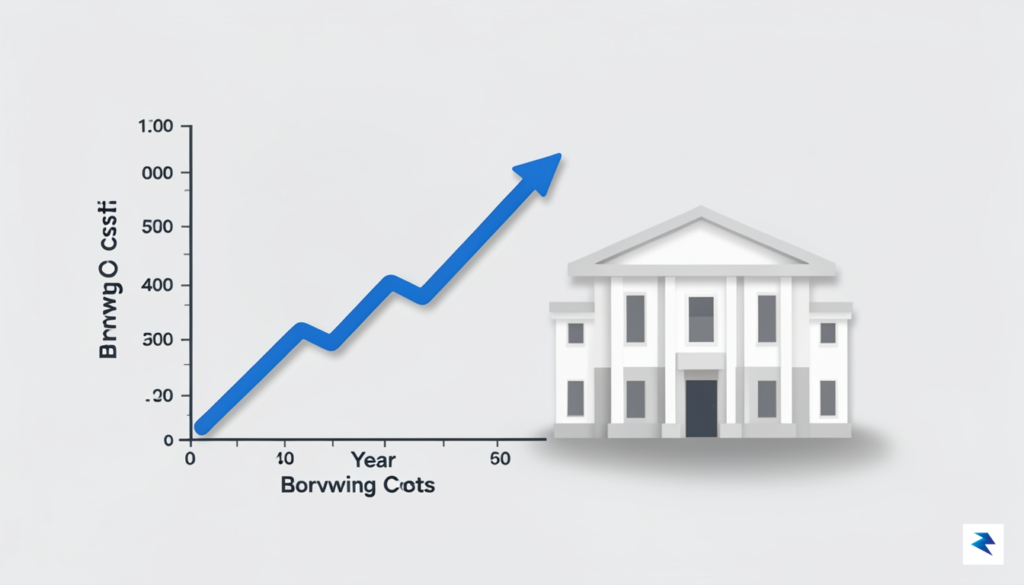 A clean, modern infographic illustration showing a rising financial graph&hellip;