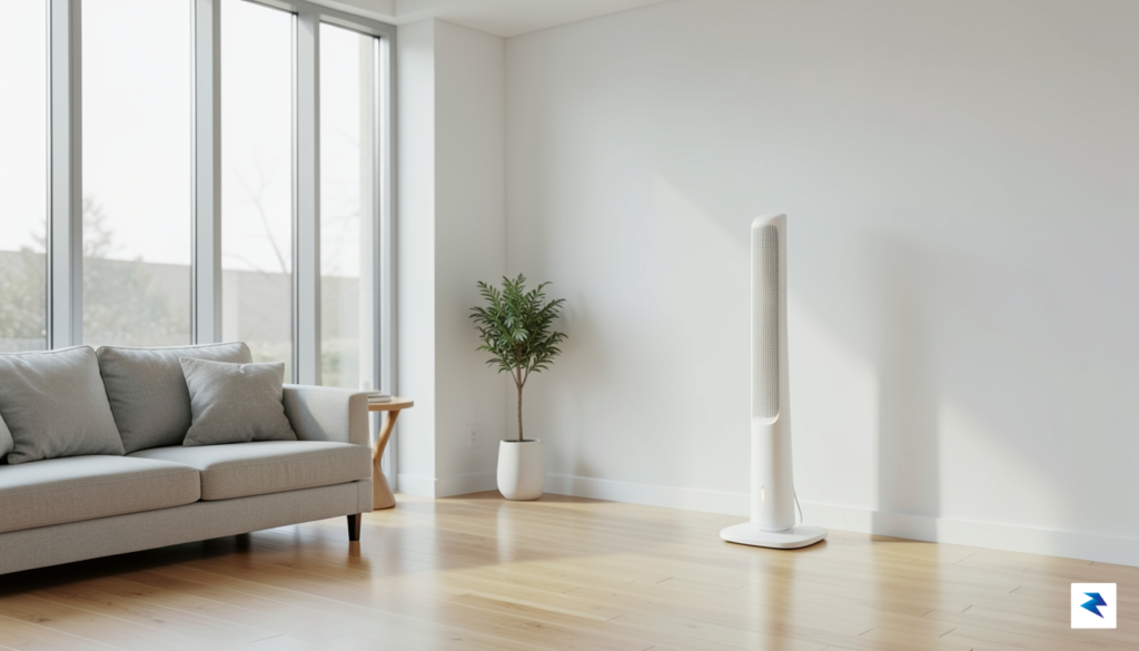 A high-quality, modern living room setting featuring a minimalist SwitchBot&hellip;