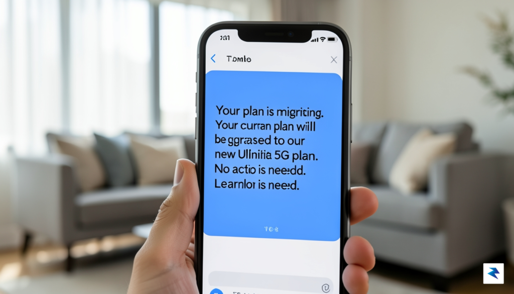 A close-up of a smartphone screen displaying a T-Mobile notification&hellip;