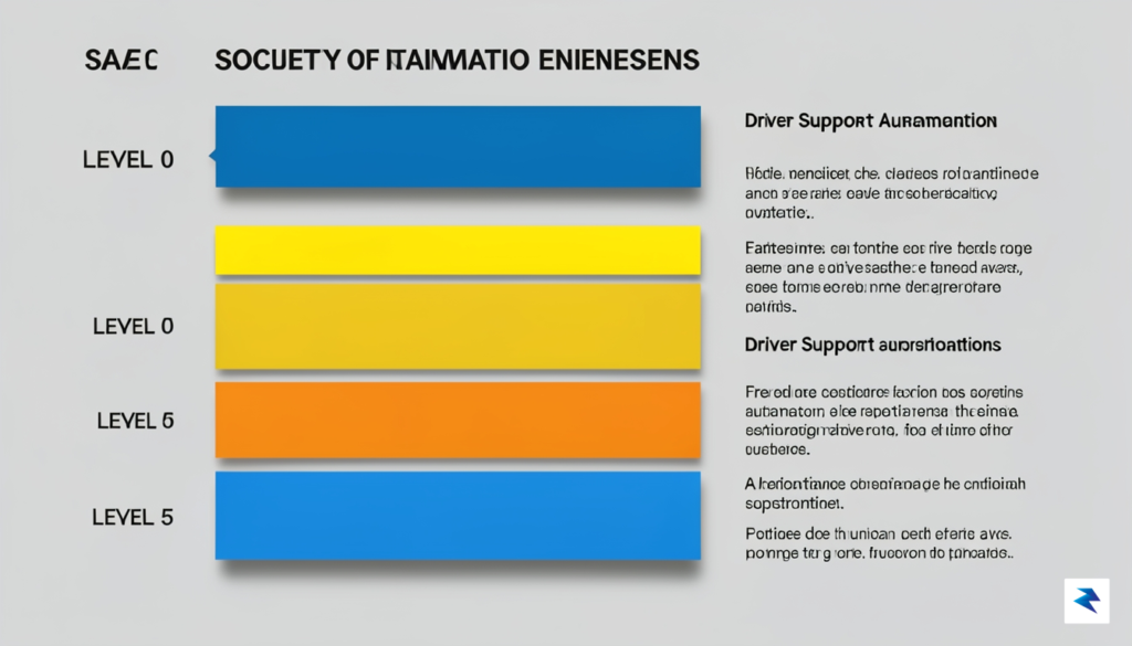 A diagram illustrating the SAE levels of vehicle autonomy, ranging…