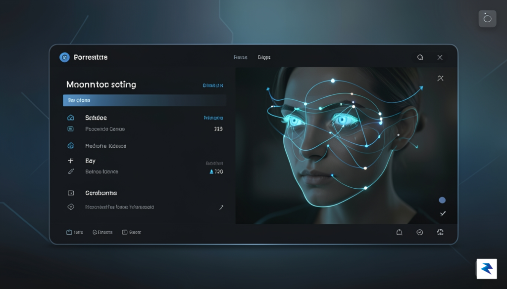 A modern digital dashboard interface showing a driver monitoring system&hellip;