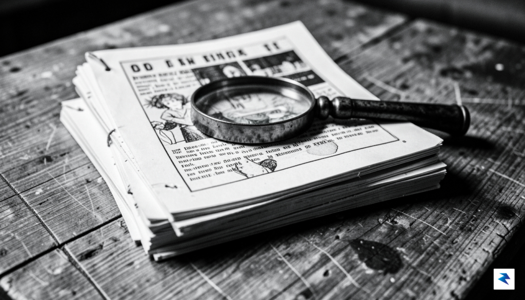A close-up, high-contrast black and white photograph of a stack&hellip;