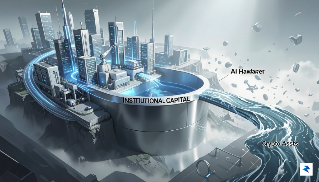 A dynamic visual depicting two diverging streams of capital. One&hellip;