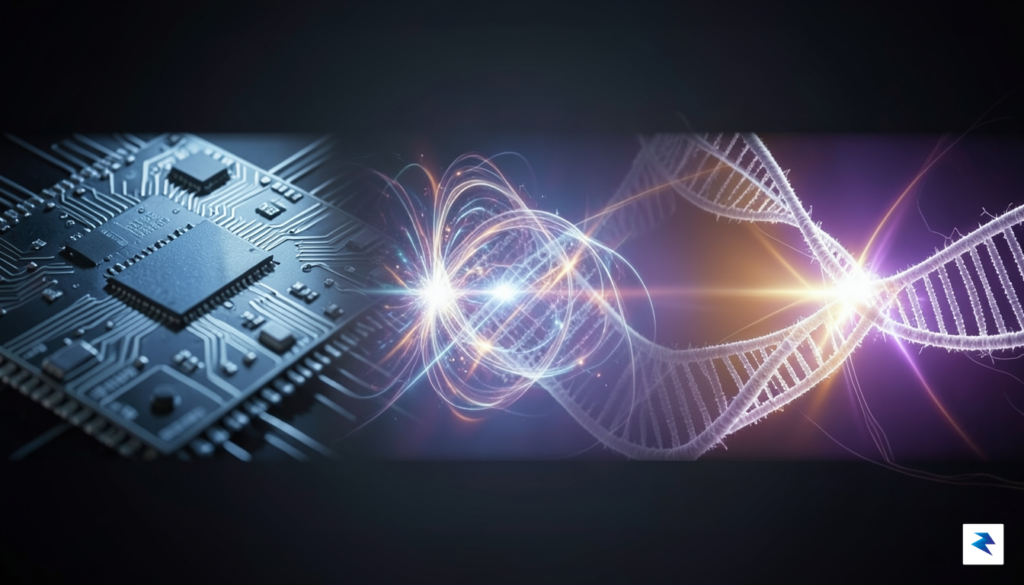 A conceptual image showing the evolution of memory from silicon&hellip;