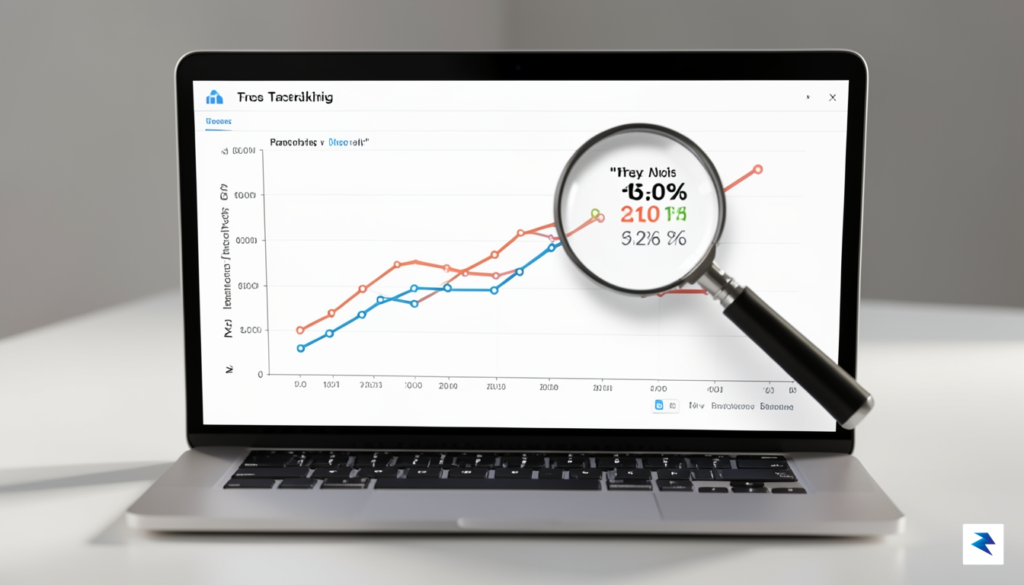 A close-up of a laptop screen displaying a price tracking&hellip;