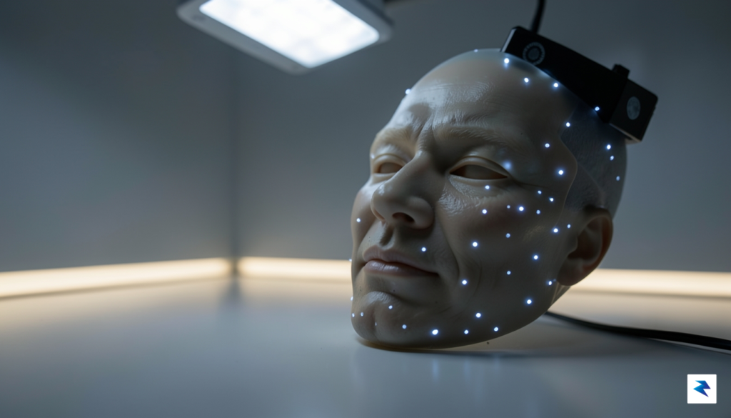 A close-up, high-definition shot of a professional light-metering sensor placed&hellip;