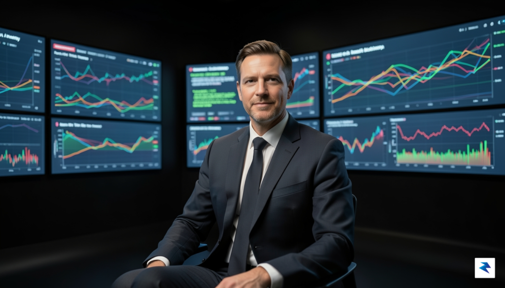 A modern, sleek portrait of David Ellison sitting in a&hellip;