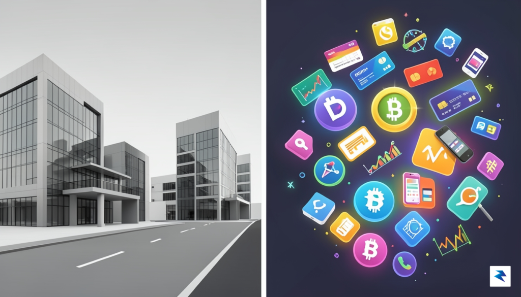 A conceptual digital illustration showing a split financial path, with&hellip;
