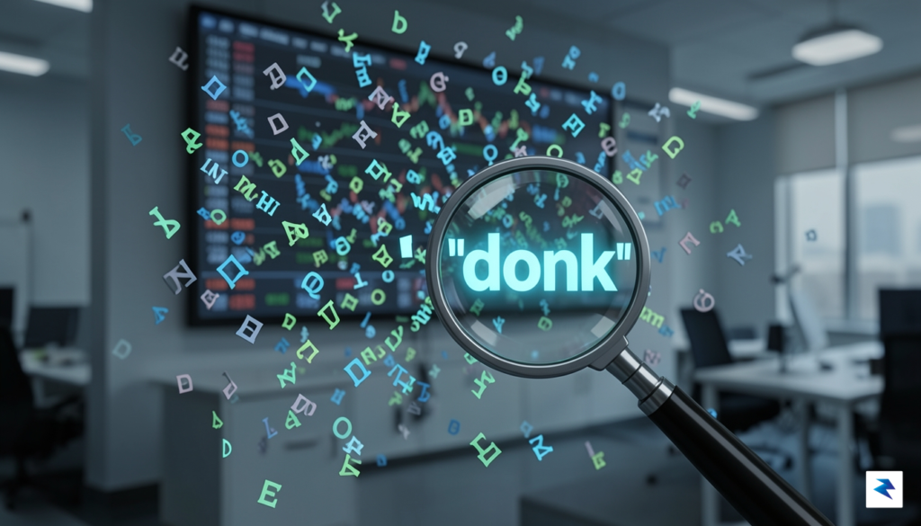 A digital illustration of a chaotic stock market ticker board&hellip;