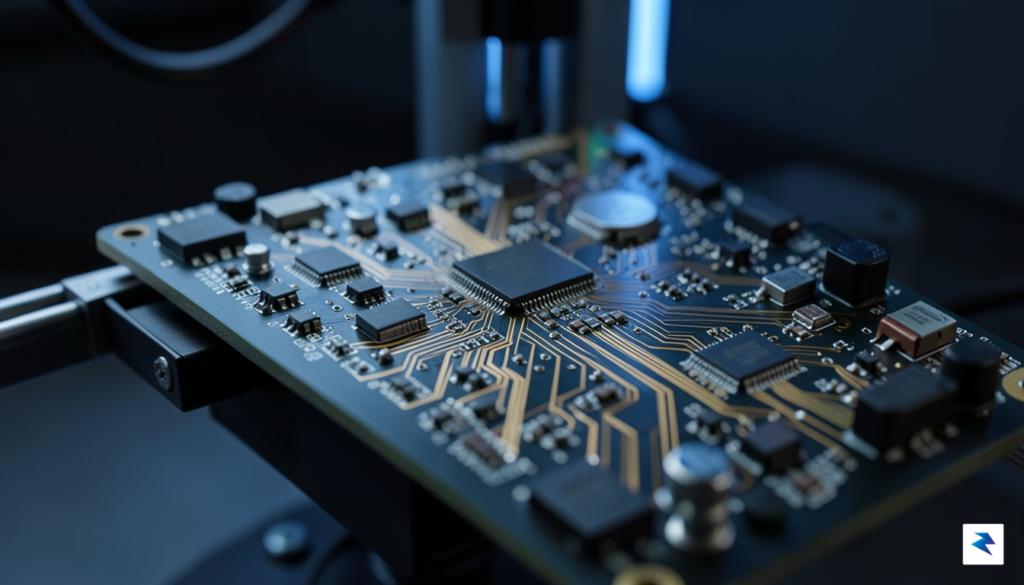 A close-up, high-definition photograph of a 3D printer motherboard with&hellip;