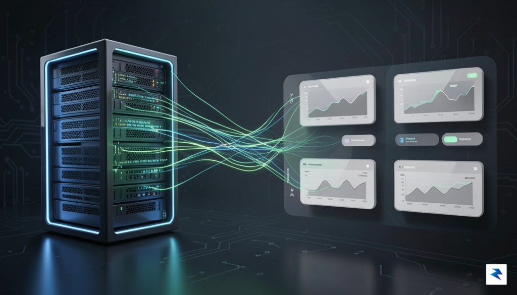 A conceptual digital illustration showing a clean, high-tech interface where&hellip;