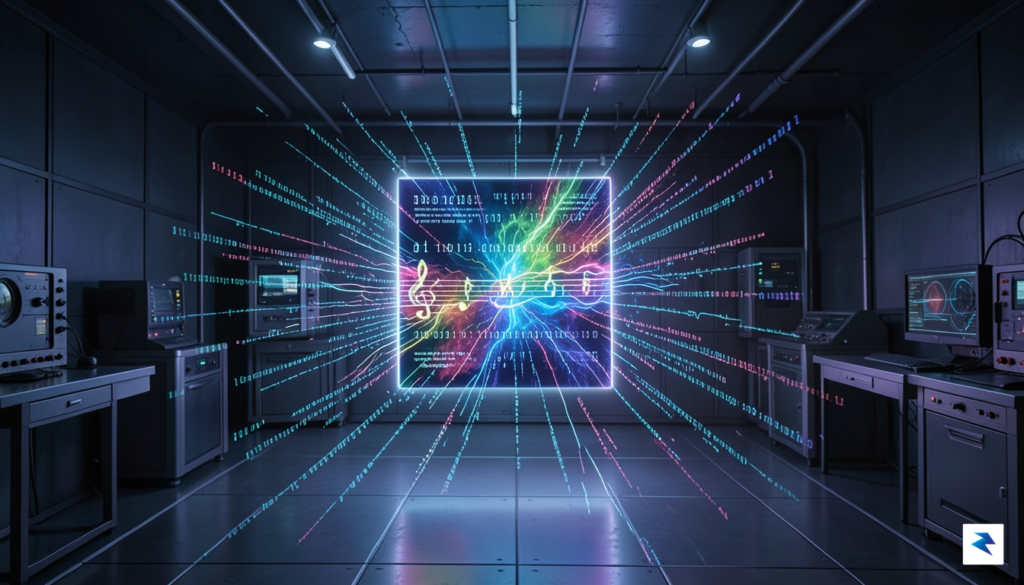 A conceptual digital art piece showing a vibrant human musical&hellip;