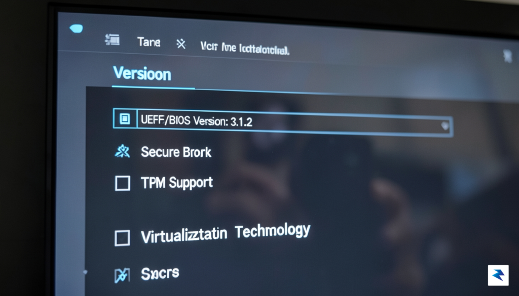 A close-up shot of a computer screen displaying a UEFI/BIOS&hellip;