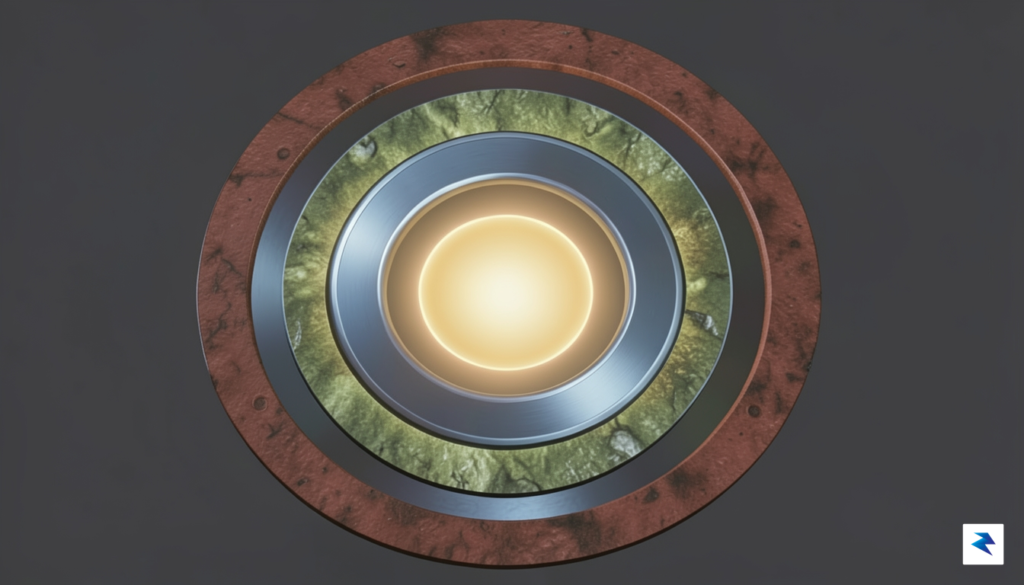 A conceptual diagram showing a central glowing circle representing a&hellip;
