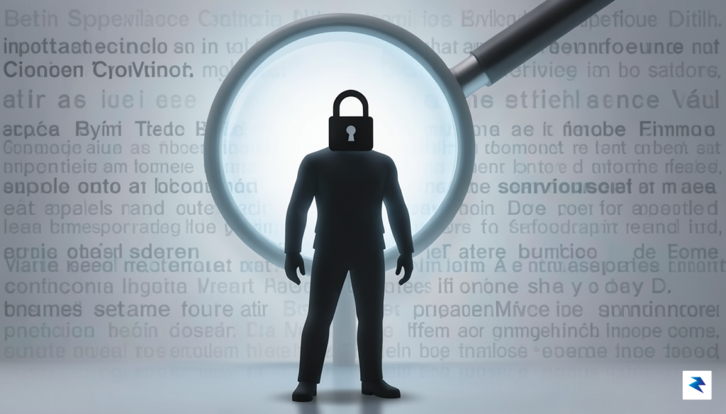 A conceptual illustration showing a digital silhouette with a padlock&hellip;