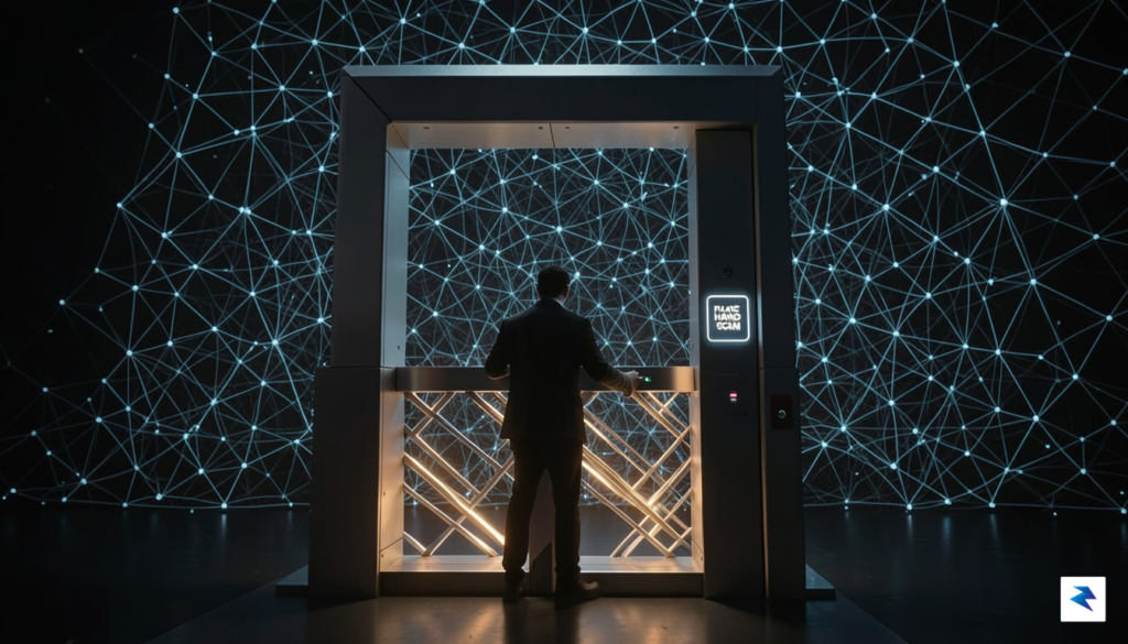 A conceptual digital art piece showing a silhouette of a&hellip;