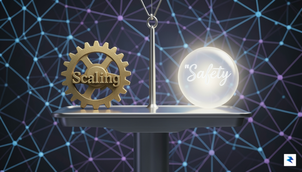 A conceptual illustration showing a digital scale balancing a heavy&hellip;