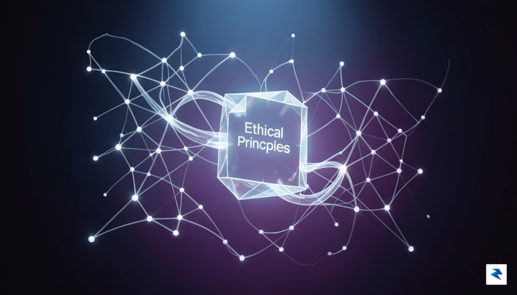 A conceptual digital visualization of a glowing, translucent neural network&hellip;