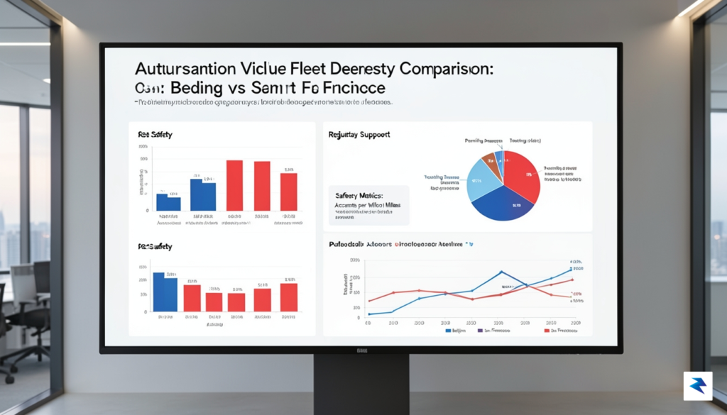 A data visualization dashboard showing a comparison between autonomous vehicle&hellip;