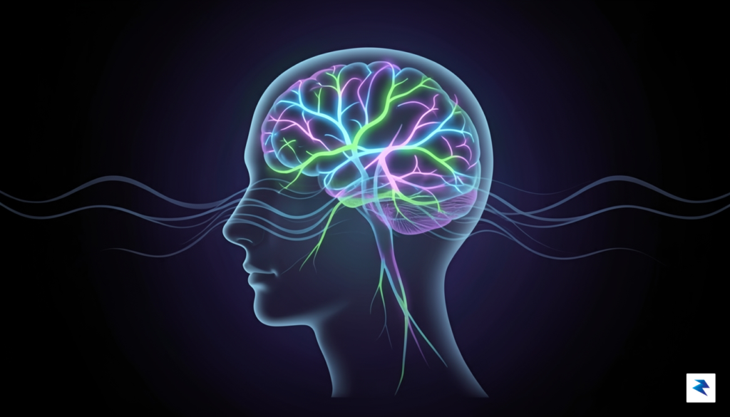 A stylized, abstract image showing a human head with visible&hellip;