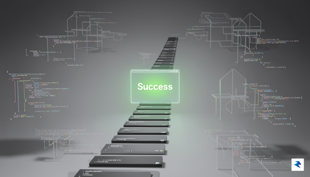 A minimalist digital illustration showing a clean, focused path of&hellip;