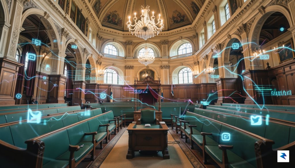 A wide-angle shot of the interior of the UK House&hellip;